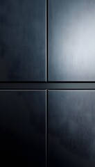 Poster - brushed metal panels arranged in symmetrical four square configuration