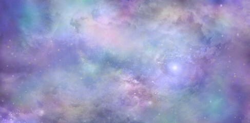 Wall Mural - celestial heavenly spiritual deep space background template - beautiful pastel coloured heavens abov