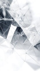 Poster - Abstract geometric arrangement of triangles connected by thin lines