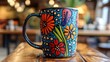© Suprapti - Colorful Floral Design Ceramic Coffee Mug