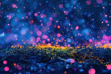 Wall Mural - bioluminescence frog background backgrounds confetti outdoors.