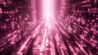 © Jan - Abstract yellow technology background, digital data lanes, futuristc data concept background in neon Pink