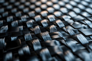 Aufkleber - Close-up view of a woven carbon fiber composite material, showcasing its intricate texture and strength.