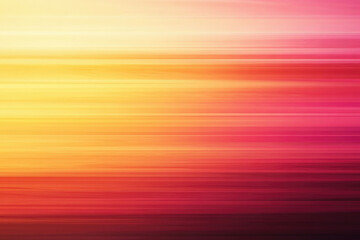 Aufkleber - Abstract background with horizontal blurry stripes of yellow, orange, and pink shades.