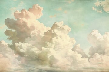 Wall Mural - Pastel cloud clouds background painting.