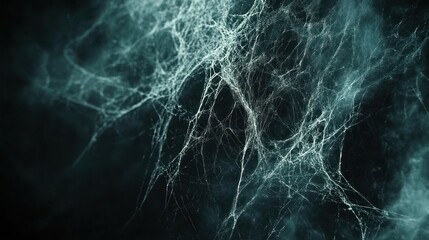 Eerie Spiderweb in the Dark: A Macabre Masterpiece