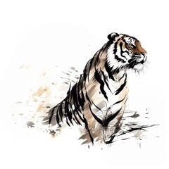 Wall Mural - Tiger chinese zodiac wildlife animal mammal.