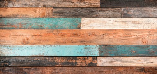 Poster - Colorful wooden texture with varied shades, perfect for backgrounds and design projects.