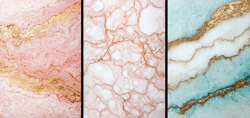 Poster - Elegant marble texture with gold veins, perfect for modern design projects.