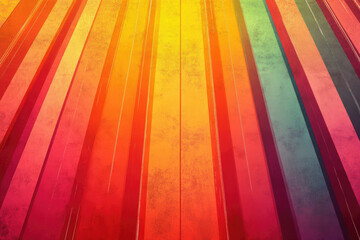 Poster - Abstract background with vibrant, radiating stripes in warm colors, creating a dynamic and energetic visual.