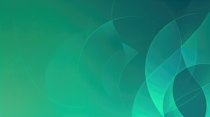 Poster - Soft Abstract Background with Gentle Curves and Gradients in Green and Teal Tones for Modern Designs and Projects