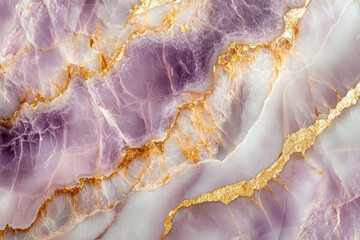 Aufkleber - Purple and gold marble texture with swirling patterns and elegant veins.