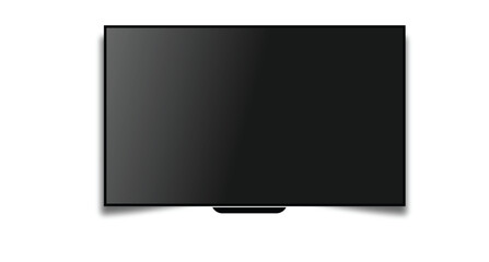 Poster - TV flat screen lcd, oled, plasma, realistic illustration,  blank monitor mockup. eps10