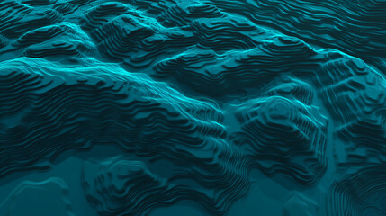 3D topographic pattern with liquid shine, water-like