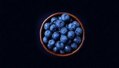 Wall Mural - blueberry fruit food flat view, AI generated