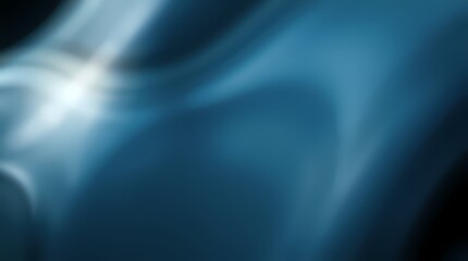Poster - Fluid abstract patterns creating a captivating visual experience with shades of blue and light reflections. Generative AI