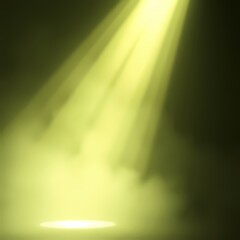Poster - Spotlight shines through smoke creating a dramatic ambiance in a performance setting at night. Generative AI