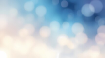 Poster - Gentle blue and white bokeh background creating a serene atmosphere for various creative projects. Generative AI