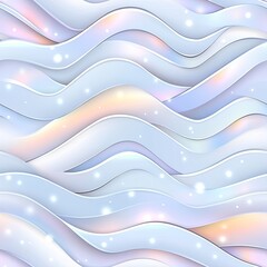 Poster - Vibrant holographic background features iridescent hues and flowing wavy lines, perfect for wallpaper and packaging design SEAMLESS PATTERN