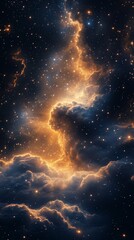 Wall Mural - colors of a distant galaxy illuminated by swirling cosmic clouds and shining stars in a vast univers