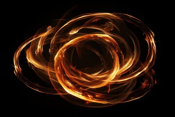 Wall Mural - Photo fire in coil spring line burning pattern flame.