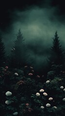 Canvas Print - dark aesthetic meadow wallpaper outdoors woodland nature.