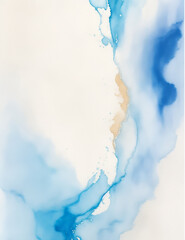 Wall Mural - abstract watercolor background - abstract light blue splash background - Generative AI