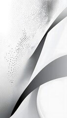Poster - abstract grayscale background with geometric shapes and halftone pattern