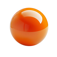Leinwandbilder - Shiny Orange Sphere Abstract Background Digital Art Graphic Design Element 3d red ball color shape  ,Transparent Background