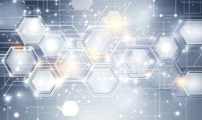 Futuristic Hexagonal Digital Pattern