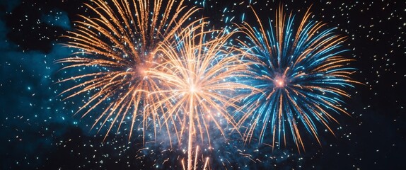 many multicolored fireworks exploding in the sky at night.