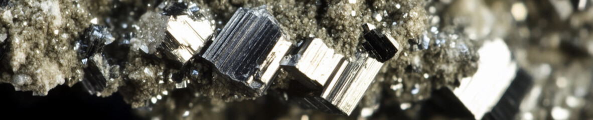 Aufkleber - Close-up view of neodymium mineral highlighting its structure. Generative AI
