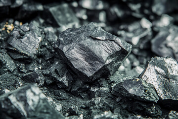 Poster - High quality hard rock spodumene ore ready for processing. Generative AI