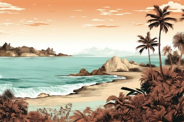 Wall Mural - beach landscape outdoors nature.