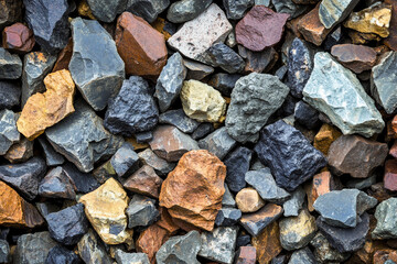 Aufkleber - Diverse collection of mined ores in natural setting. Generative AI