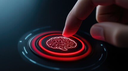 Initiate Idea: Vibrant Red Button for Brainstorming Clicked by Cursor on Web Interface
