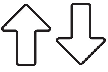 Poster - Up and down arrow icon. Black up-down arrow icon. Cryptocurrency, stock and forex investment trading analysis symbol. Vector illustrator.