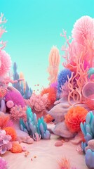 Wall Mural - Animal reef invertebrate coral reef.