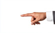© Mr.Spy - Hand pointing finger showing on white background