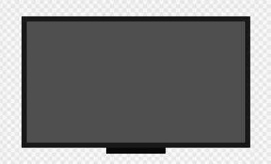 Poster - TV flat screen lcd, oled, plasma, realistic illustration,  blank monitor mockup. eps10