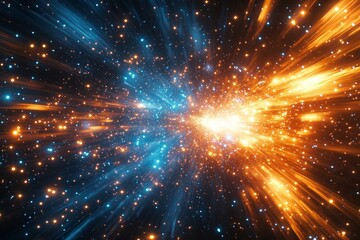 Wall Mural - stunning cosmic explosion captured in deep space reveals vibrant colors and intriguing formations