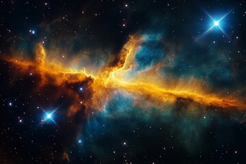 Wall Mural - stunning cosmic explosion captured in deep space reveals vibrant colors and intriguing formations