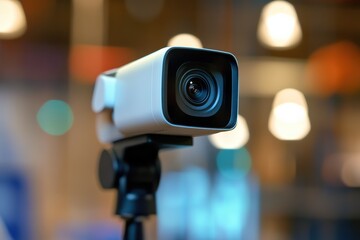 Poster - Video camera with motion detection capabilities for secure monitoring in indoor settings