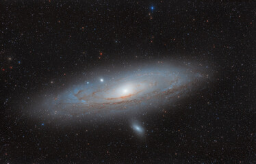 Wall Mural - galaxy nebula andromeda in outer space. photo through an amateur telescope.