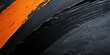 © Rungtiwa - Abstract Brushstrokes in Black and Orange Artistic Textured Background Painting with Diagonal Lines
