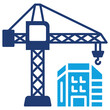 © RiskiAyu - Construction Site Flat Blue Icon