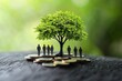 © ATTAKIT - Growing green wealth sustainable finance and nature urban setting digital art lush environment close-up eco-consciousness