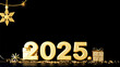 © lina - gold 2025 new year's with presents and stars
