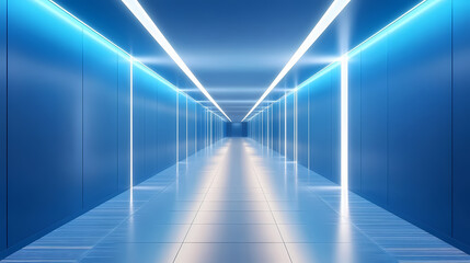 Wall Mural - futuristic corridor perspective