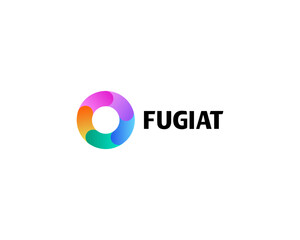 Fototapete - Abstract colorful circle logo. Creative swirl vortex logotype. Science circulation sign. Vector illustration.